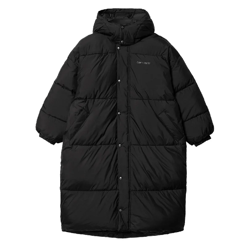 Women's cropped leather coats with silver studs for an edgy lookCarhartt WIP Womens Killington Parka Black / Blacksmith Women's cropped leather coats with silver studs for an edgy lookCarhartt WIP Womens Killington Parka Black / Blacksmith