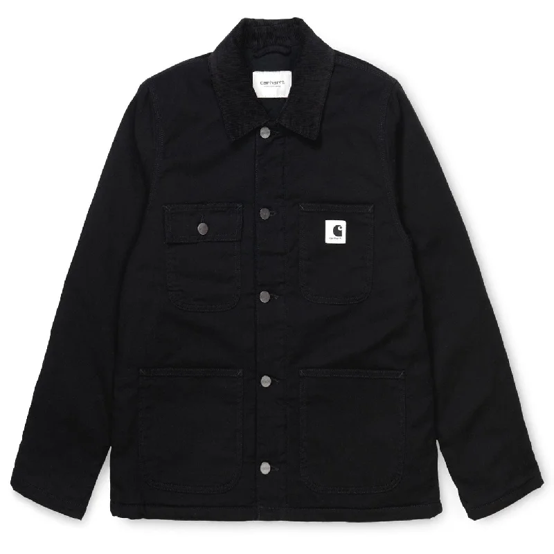 Carhartt WIP Womens Michigan Jacket Black / Black Rinsed