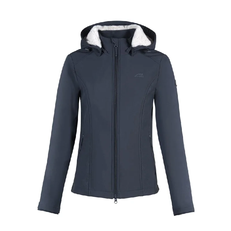 Checkered women's wool coats in a classic pattern for a timeless styleEquiline Ladies Hooded Softshell Jacket Navy Checkered women's wool coats in a classic pattern for a timeless styleEquiline Ladies Hooded Softshell Jacket Navy