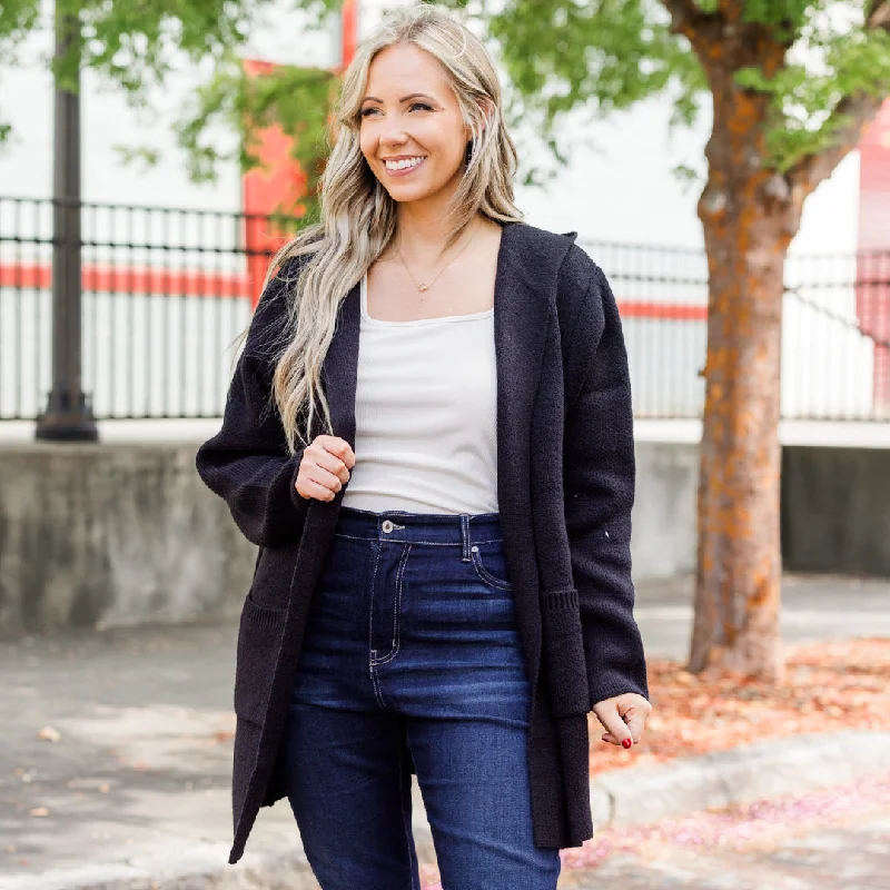 button down women cardigan with vintage buttonsFall Beyond Cardigan, Black