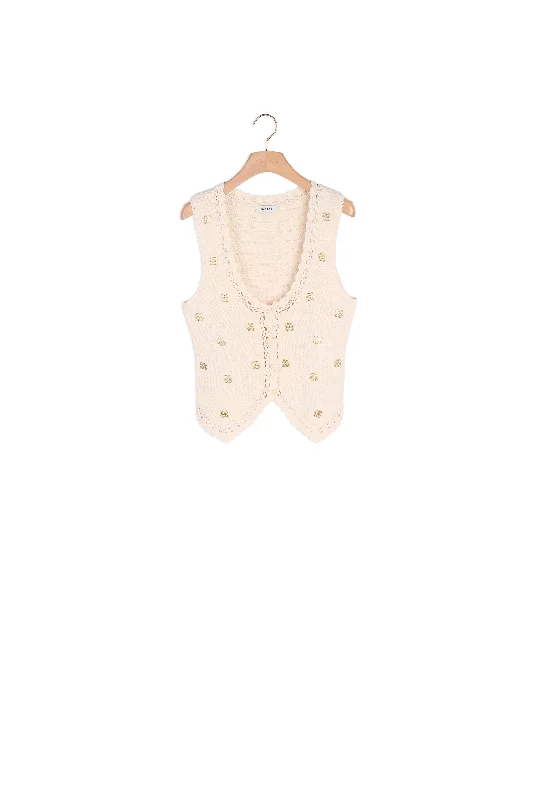 v neck women cardigan to elongate the necklineTop en crochet