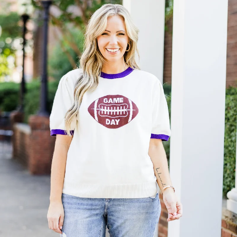 hooded women cardigan for added warmth and styleI Wear It With Pride Top, Purple