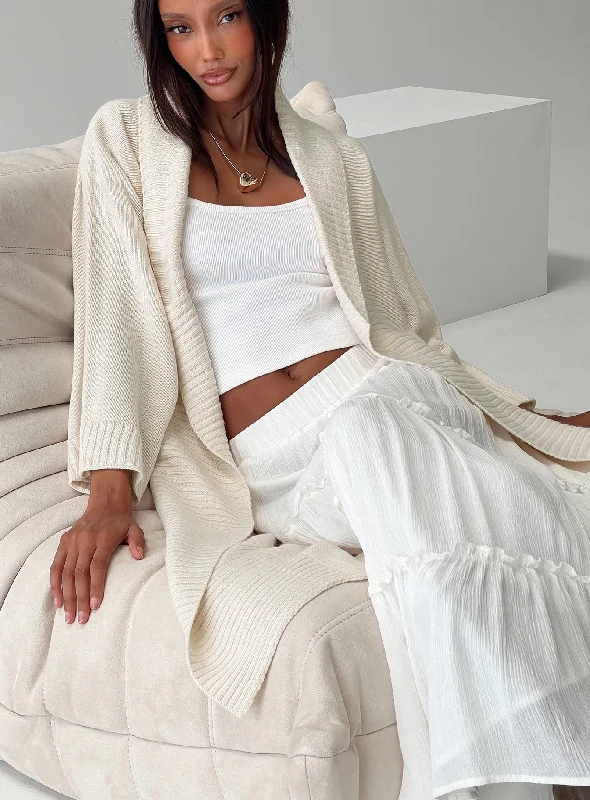 Joyous Longline Cardigan Cream