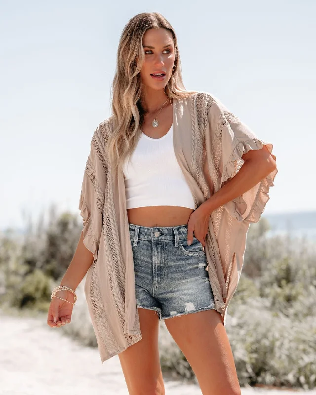 boyfriend style women cardigan for a relaxed fitLatte Open Front Textured Kimono - FINAL SALE boyfriend style women cardigan for a relaxed fitLatte Open Front Textured Kimono - FINAL SALE
