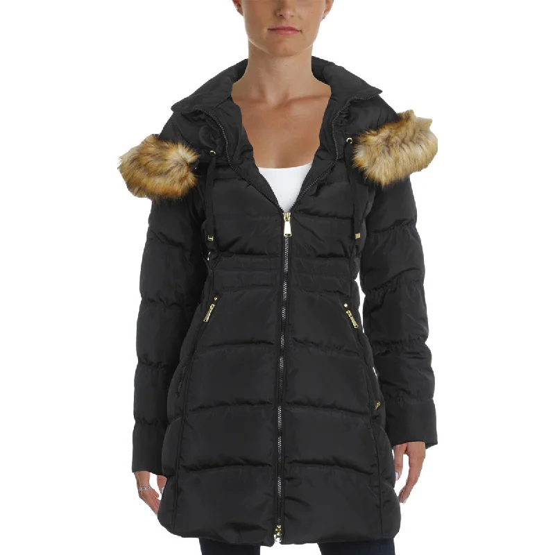 Oversized women's wool coats in a monochromatic look for a trendy outfitLaundry by Shelli Segal Womens Outerwear Faux Trim Puffer Jacket Oversized women's wool coats in a monochromatic look for a trendy outfitLaundry by Shelli Segal Womens Outerwear Faux Trim Puffer Jacket