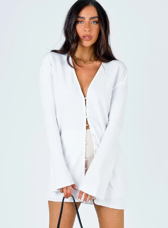 Macy Cardigan White