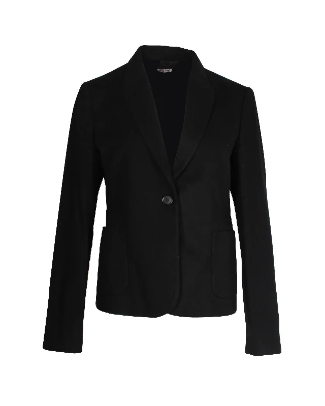 Sophisticated Black Wool Blazer