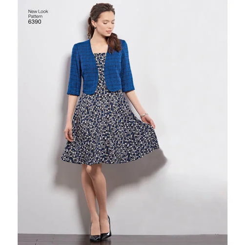 Women's reversible down coats with two - tone designs for versatile stylingNew Look Dress and Bolero N6390 Women's reversible down coats with two - tone designs for versatile stylingNew Look Dress and Bolero N6390