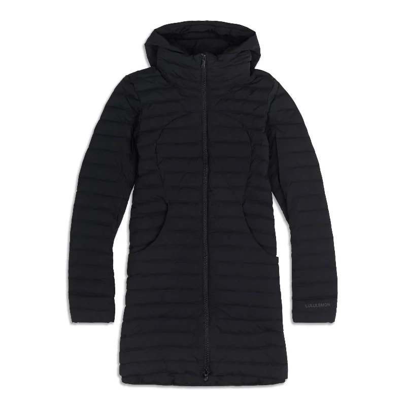 Shearling - lined women's leather coats for ultimate warmth and luxuryPack It Down Long Jacket