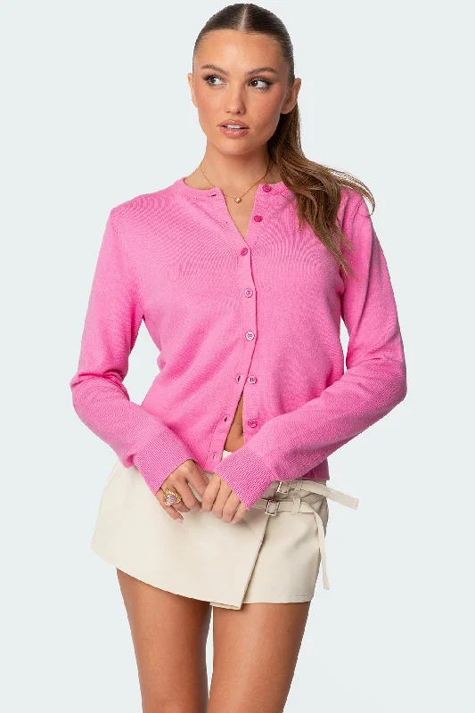 cable knit women cardigan with intricate patternsShlo Knitted Cardigan