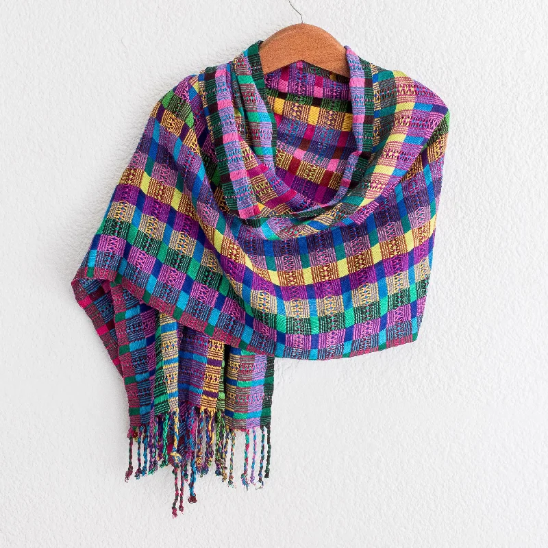 ribbed women cardigan with a classic textureSan Juan Fiesta Colorful Cotton Shawl Crafted in Guatemala ribbed women cardigan with a classic textureSan Juan Fiesta Colorful Cotton Shawl Crafted in Guatemala