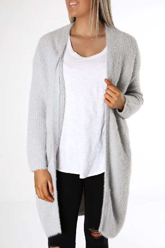 plus size women cardigan for comfortable layeringScarlett Cardi Grey