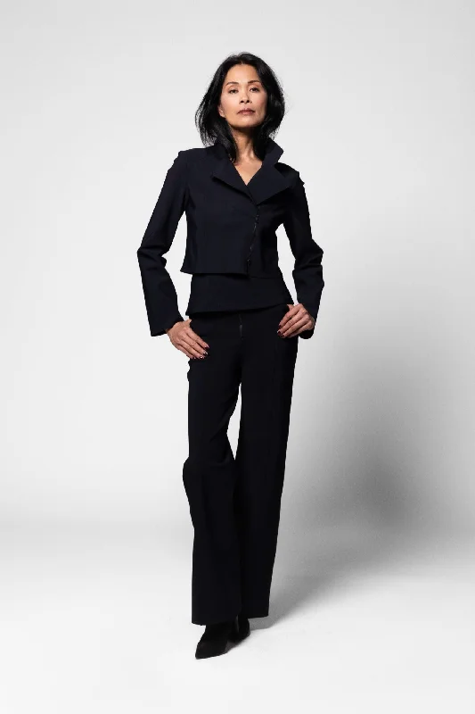 Women's pea coats with brass buttons for a nautical - inspired styleShuka Jacket - Black Women's pea coats with brass buttons for a nautical - inspired styleShuka Jacket - Black