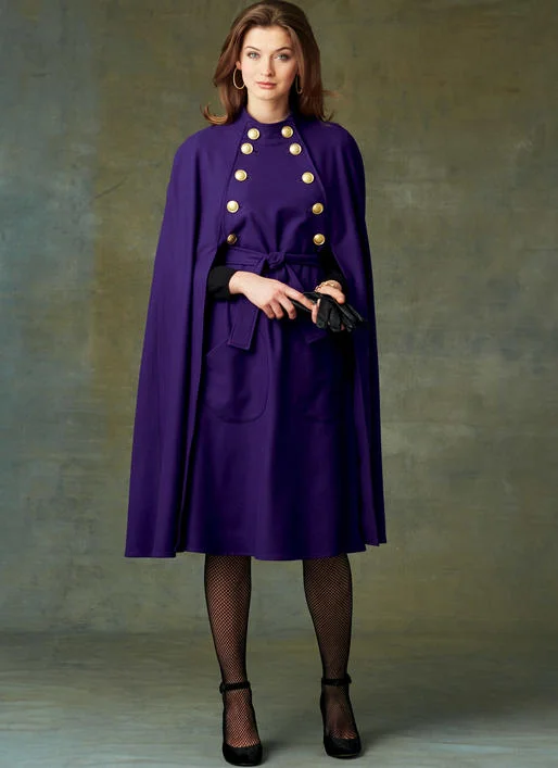 Belted women's cashmere coats in soft pastels for a luxurious feelVogue Cape and Belt V9288 Belted women's cashmere coats in soft pastels for a luxurious feelVogue Cape and Belt V9288