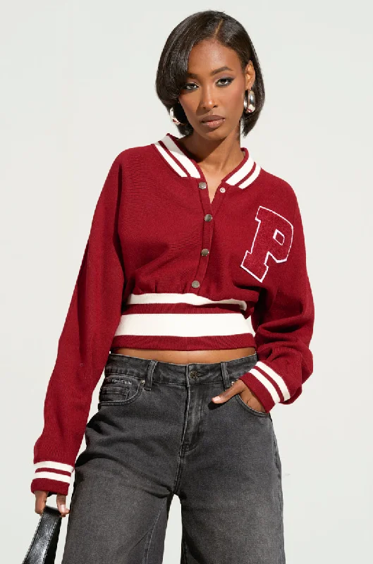 color block women cardigan with bold huesWHO IS GOING TO WIN BUTTON DOWN TOP