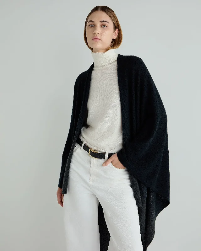 Women's waterproof parka coats with multiple pockets for practicalityWomen's Lily Ombre Cashmere Cape Navy Blue Women's waterproof parka coats with multiple pockets for practicalityWomen's Lily Ombre Cashmere Cape Navy Blue