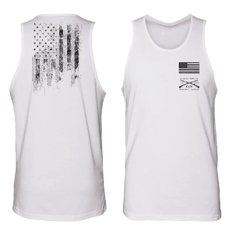 1776 Flag Tank - White