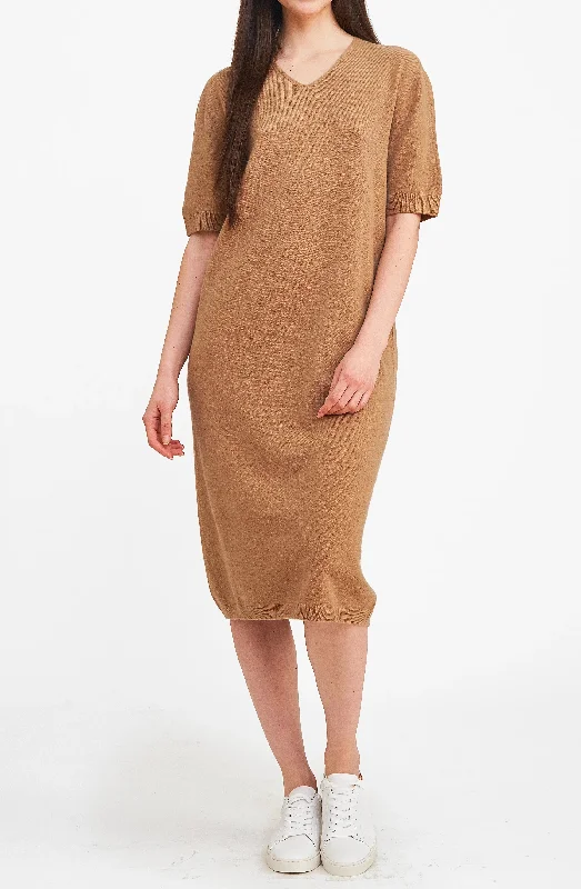 Split - Hem Women's Linen Blend Sweaters for Spring3D Printed Cashmere Dress - Camel Split - Hem Women's Linen Blend Sweaters for Spring3D Printed Cashmere Dress - Camel