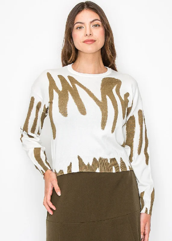 Cowl Neck Women's Cashmere Blend Sweater Dresses for WinterAbstract Gold on White Sweater Cowl Neck Women's Cashmere Blend Sweater Dresses for WinterAbstract Gold on White Sweater