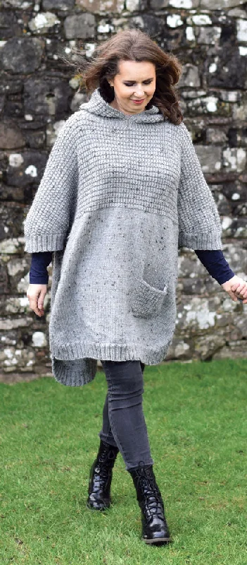 Button - Down Women's Shetland Wool Sweaters in Traditional PatternsAdult E-Motion Poncho Button - Down Women's Shetland Wool Sweaters in Traditional PatternsAdult E-Motion Poncho