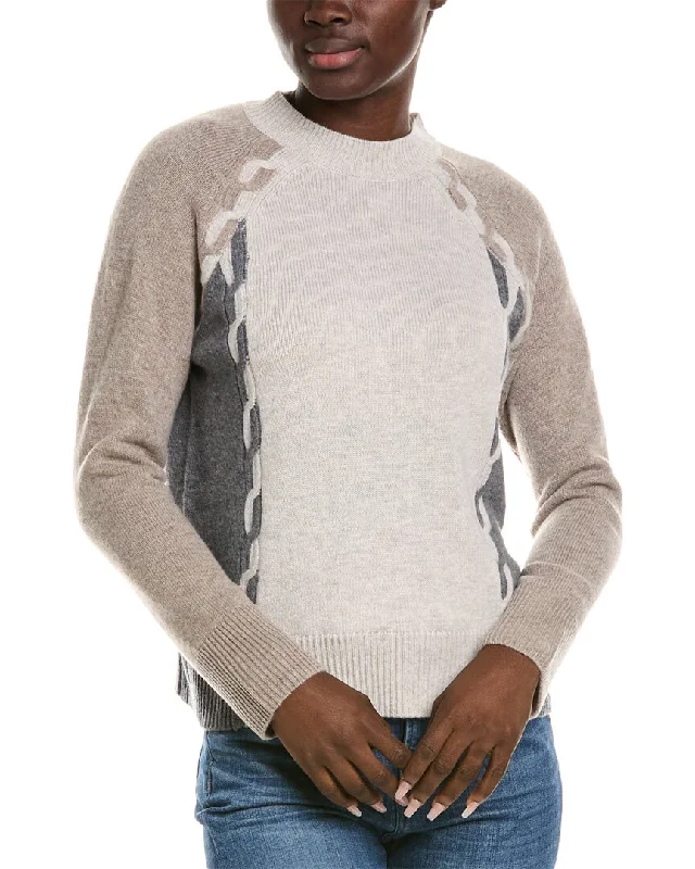 V - Neck Women's Ribbed Wool Sweaters for FallAlashan Cashmere Trilogy Wool Sweater