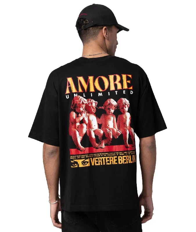 Sleeveless Women T Shirt for Summer ComfortAMORE UNLTD. T-SHIRT - BLACK
