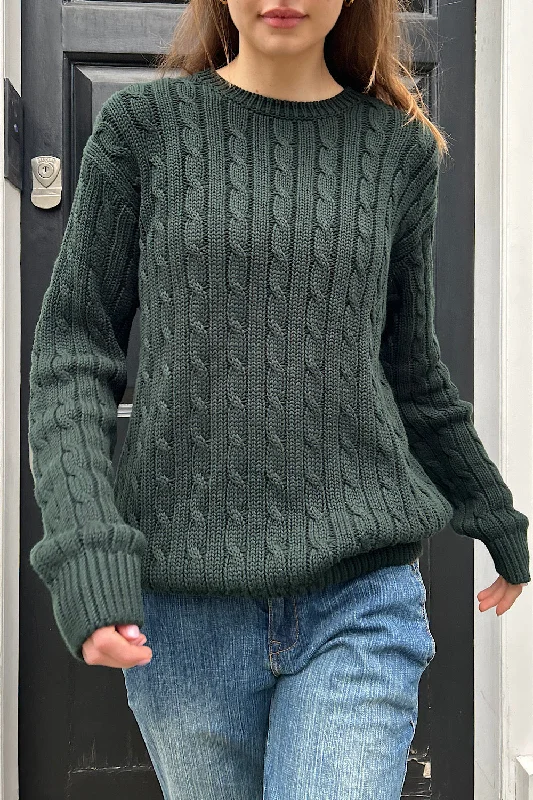 Brianna Cotton Cable Knit Sweater