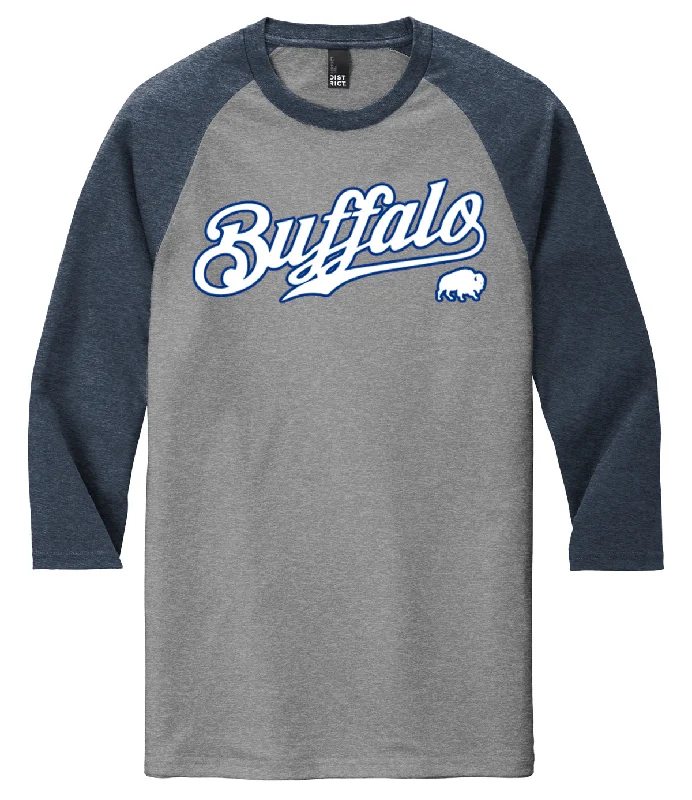 Buffalo Script - 3/4-Sleeve Raglan T-Shirt