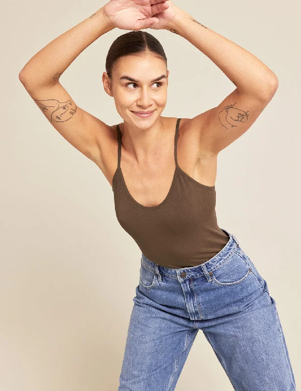 Crop Top Women T Shirt to Pair with High - Waisted BottomsCami Top - Nude 6