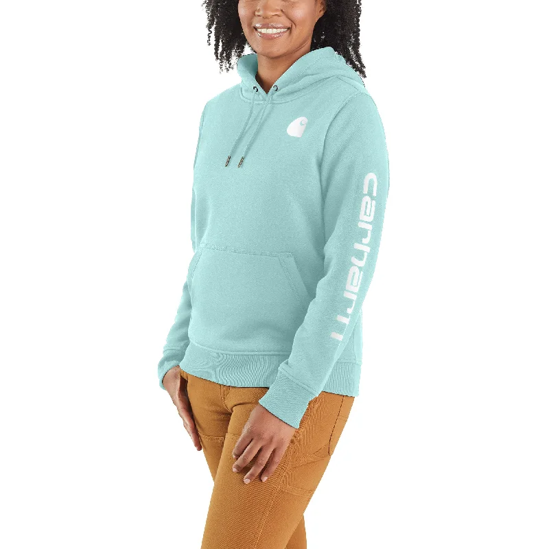 Moisture - Wicking Women T Shirt for Active LifestylesCarhartt Women's Clarksburg Graphic Sleeve Hoodie_Pastel Turquoise Moisture - Wicking Women T Shirt for Active LifestylesCarhartt Women's Clarksburg Graphic Sleeve Hoodie_Pastel Turquoise