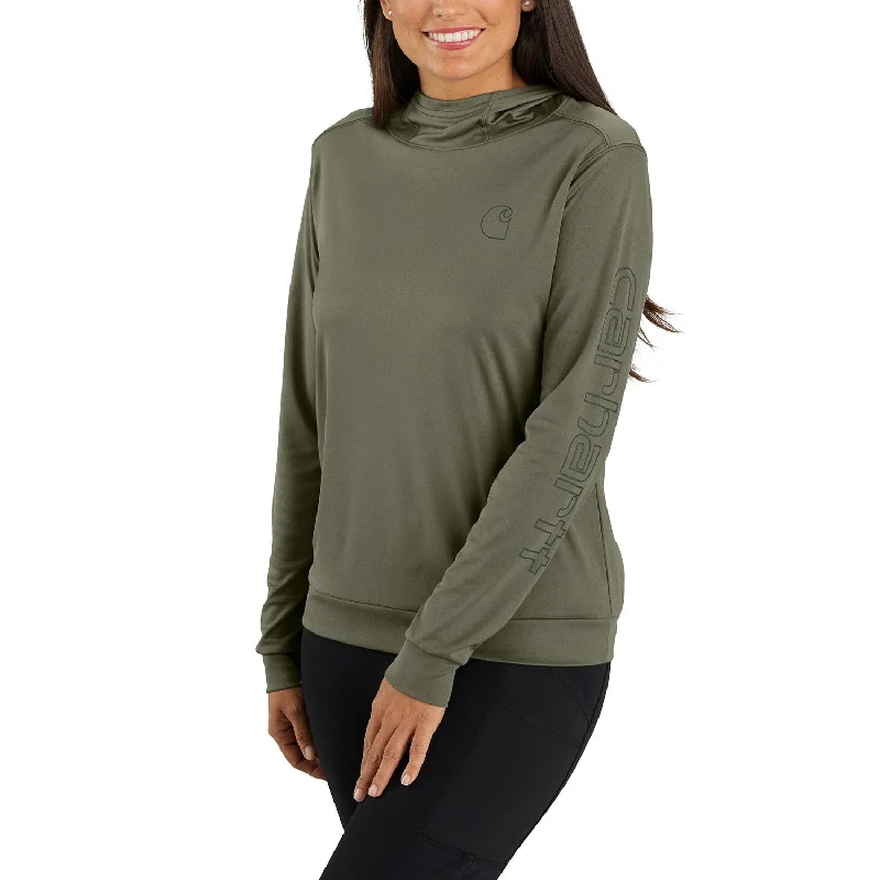 V - Neck Women T Shirt to Enhance the NecklineCarhartt Women's Force Sun Defender Relaxed Fit Long Sleeve Graphic Hooded T-Shirt V - Neck Women T Shirt to Enhance the NecklineCarhartt Women's Force Sun Defender Relaxed Fit Long Sleeve Graphic Hooded T-Shirt