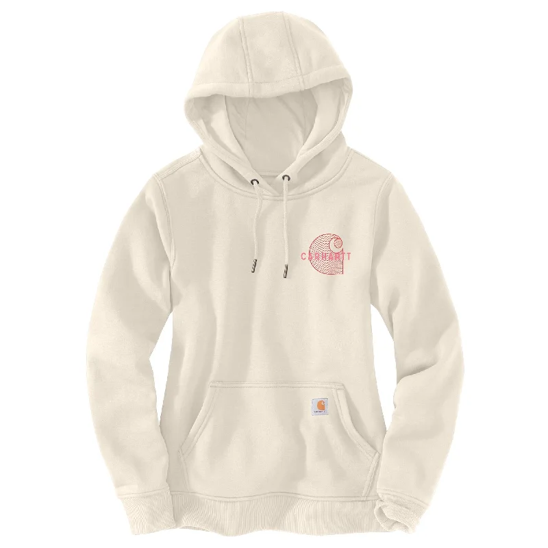 Long Sleeve Women T Shirt for Cooler WeatherCarhartt Women's Rain Defender Midweight Chest Graphic Hoodie Long Sleeve Women T Shirt for Cooler WeatherCarhartt Women's Rain Defender Midweight Chest Graphic Hoodie