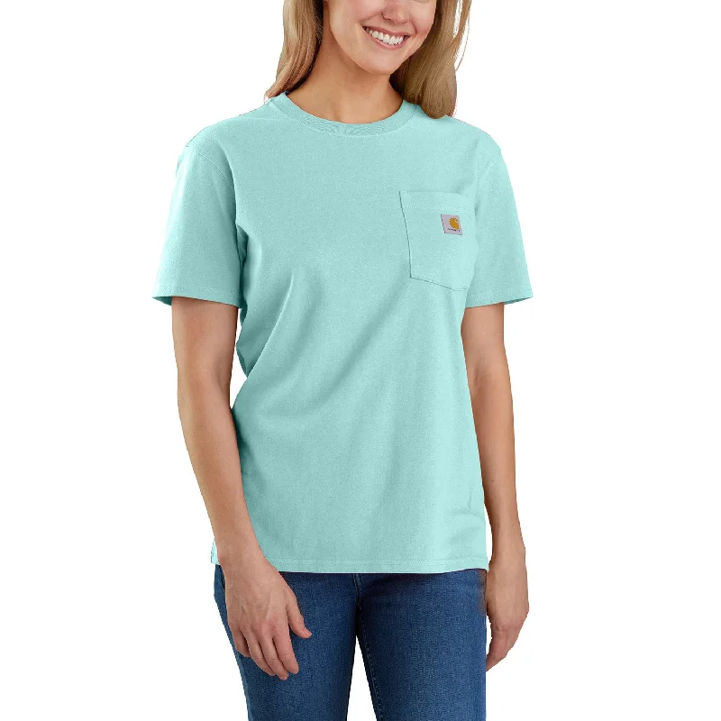 Moisture - Wicking Women T Shirt for Active LifestylesCarhartt Women's Short Sleeve Pocket T-Shirt_Pastel Turquoise Moisture - Wicking Women T Shirt for Active LifestylesCarhartt Women's Short Sleeve Pocket T-Shirt_Pastel Turquoise