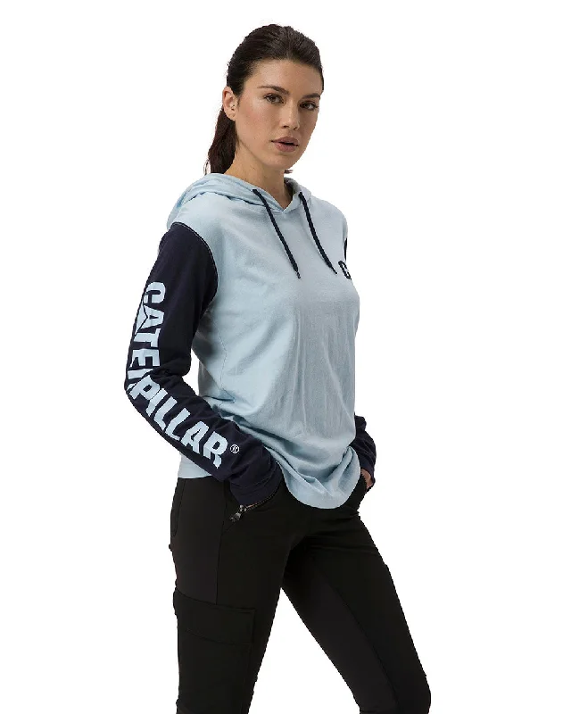 V - Neck Women T Shirt to Enhance the NecklineCAT Women's UPF Banner Hooded Long Sleeve T-Shirt V - Neck Women T Shirt to Enhance the NecklineCAT Women's UPF Banner Hooded Long Sleeve T-Shirt