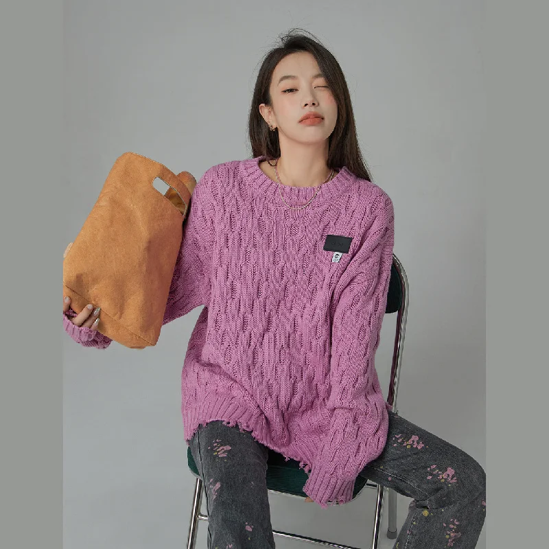 Plus Size Women's Oversized Chunky Knit SweatersParties They Throw Pretzel Round Knit Sweater Plus Size Women's Oversized Chunky Knit SweatersParties They Throw Pretzel Round Knit Sweater