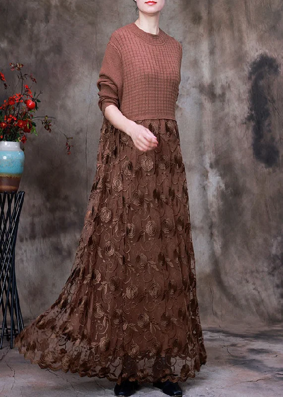 Cowl Neck Women's Cashmere Blend Sweater Dresses for WinterChocolate Patchwork Knit Long Knit Dress Asymmetrical Winter Cowl Neck Women's Cashmere Blend Sweater Dresses for WinterChocolate Patchwork Knit Long Knit Dress Asymmetrical Winter