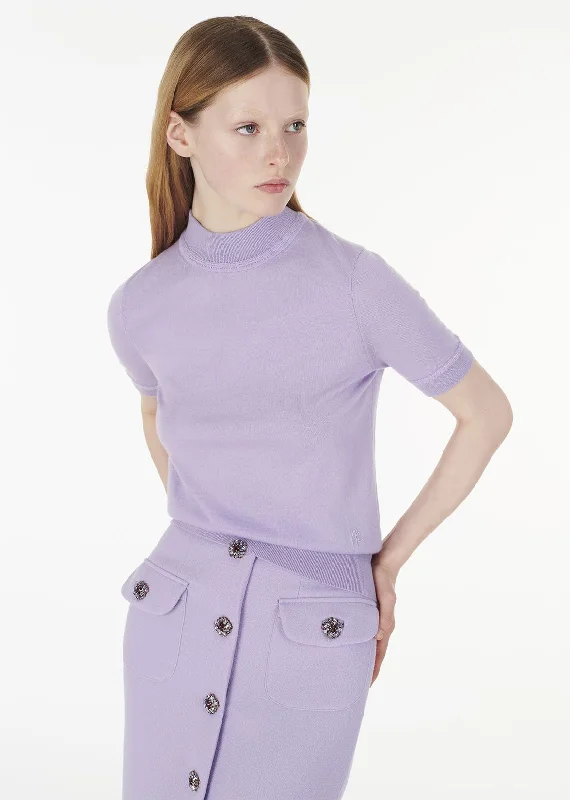 Sleeveless Women's Silk - Trimmed Sweaters for Summerultra-fine cashmere mockneck