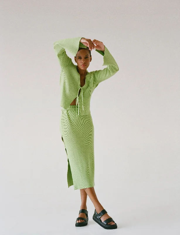 Sleeveless Women's Silk - Trimmed Sweaters for SummerCLARA KNIT CARDI