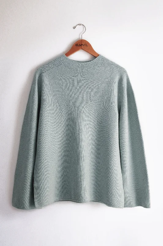 Split - Hem Women's Linen Blend Sweaters for SpringWrap-in-Luxury Top - Mint