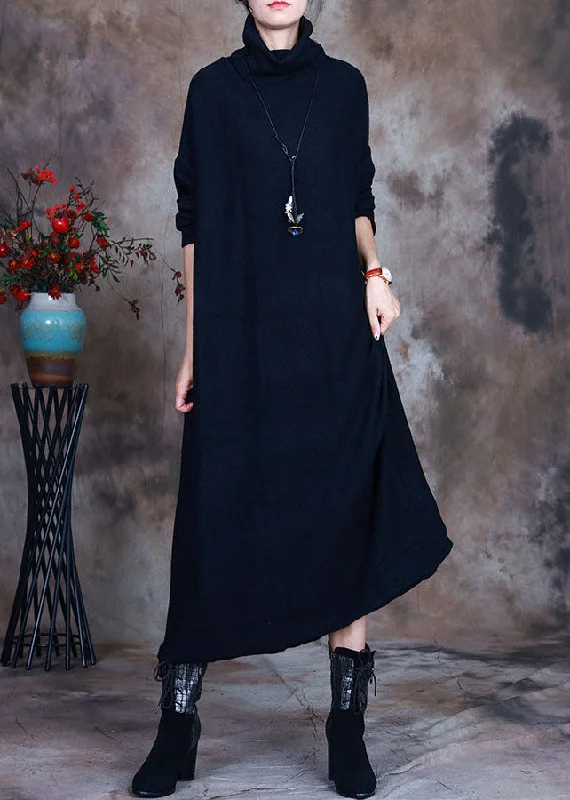 Sleeveless Women's Silk Blend Sweater Dresses for a Sophisticated LookElegant Black Knit warm Long Dresses Spring Sleeveless Women's Silk Blend Sweater Dresses for a Sophisticated LookElegant Black Knit warm Long Dresses Spring