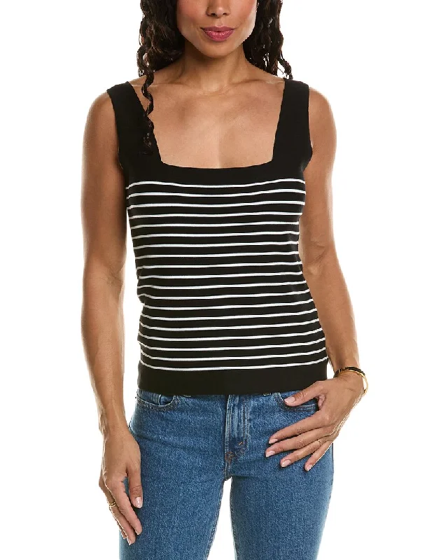 Tie - Front Women's Lambswool Sweaters in Pastel HuesElie Tahari Square Neck Tank Sweater Tie - Front Women's Lambswool Sweaters in Pastel HuesElie Tahari Square Neck Tank Sweater