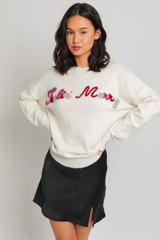 Plus Size Women's Embroidered Sweaters in Ethnic StylesFeelin' Merry Multi Color Embroidered Knit Sweater Plus Size Women's Embroidered Sweaters in Ethnic StylesFeelin' Merry Multi Color Embroidered Knit Sweater