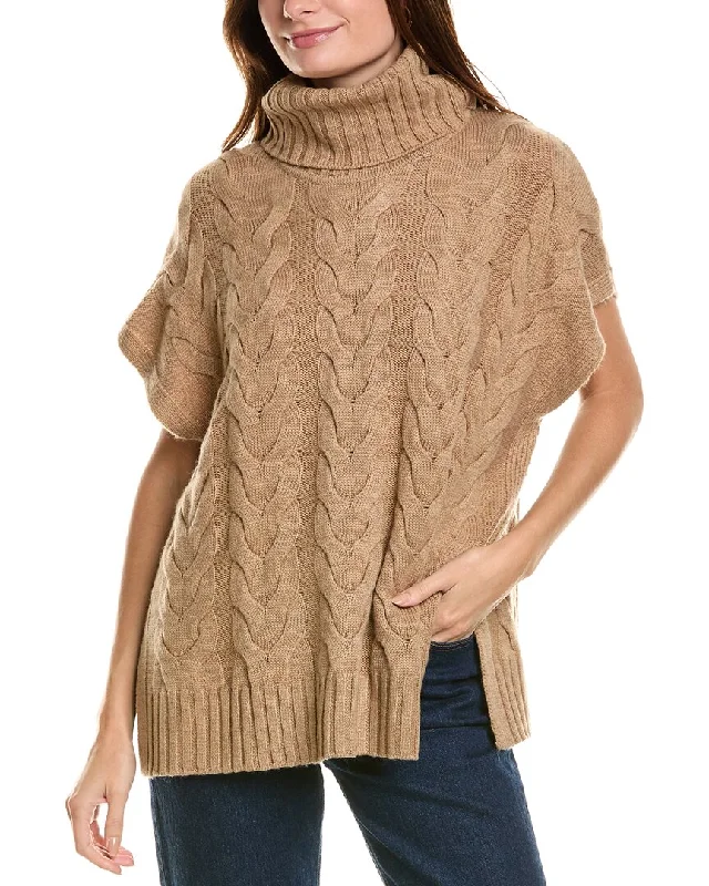 Plus Size Women's Ruffled Hem Sweaters in Floral PrintsForte Cashmere Luxe Cable Cowl Wool & Cashmere-Blend Popover Sweater Plus Size Women's Ruffled Hem Sweaters in Floral PrintsForte Cashmere Luxe Cable Cowl Wool & Cashmere-Blend Popover Sweater