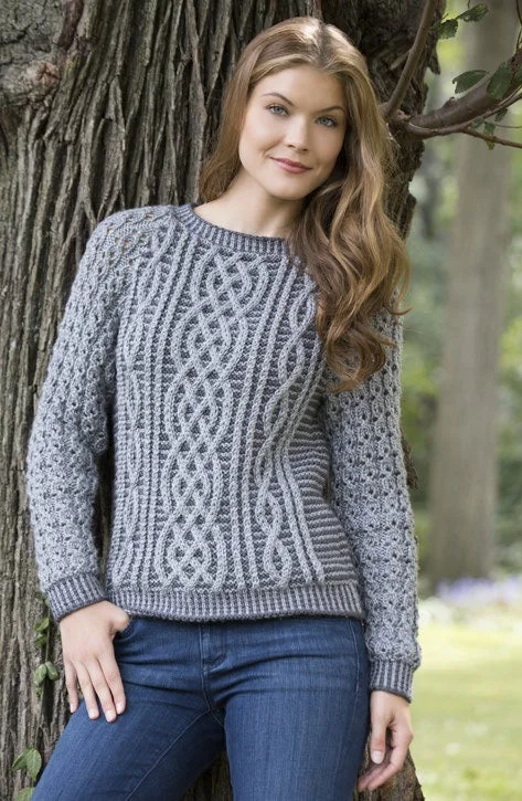Plus Size Women's Oversized Chunky Knit SweatersFree Two Tone Cable Sweater Pattern