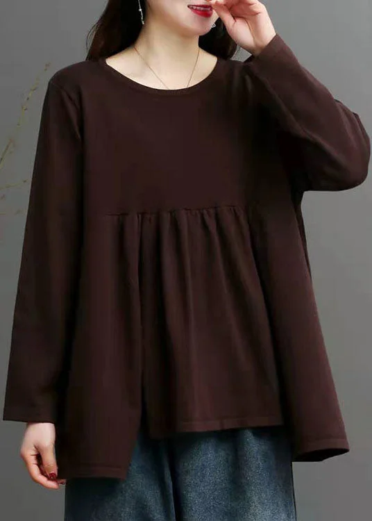 Midi - Length Women's Shetland Wool Sweater Dresses in Traditional PatternsFrench Chocolate O-Neck asymmetrical design Fall Knit Sweater Midi - Length Women's Shetland Wool Sweater Dresses in Traditional PatternsFrench Chocolate O-Neck asymmetrical design Fall Knit Sweater