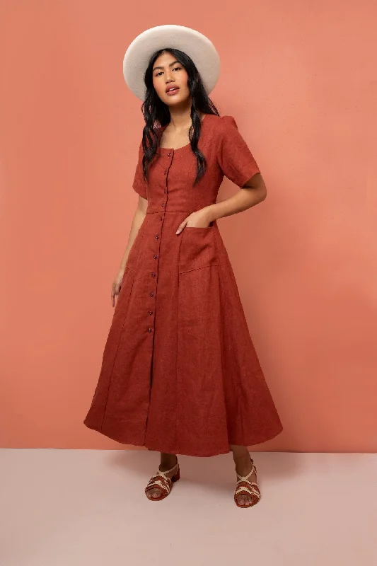 Plus Size Women's Fit - and - Flare Sweater Dresses with Ruffled HemFriday Pattern Company Hughes Dress Plus Size Women's Fit - and - Flare Sweater Dresses with Ruffled HemFriday Pattern Company Hughes Dress