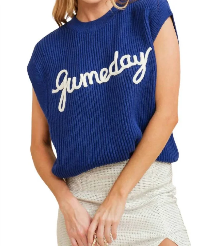 Gameday Top In Blue