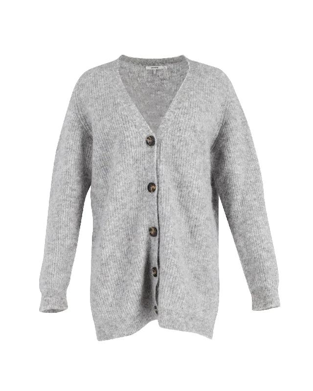 Mini - Length Women's Chunky Knit Sweater Dresses in Bold HuesGanni Long Sleeve Cardigan in Grey Mohair Mini - Length Women's Chunky Knit Sweater Dresses in Bold HuesGanni Long Sleeve Cardigan in Grey Mohair