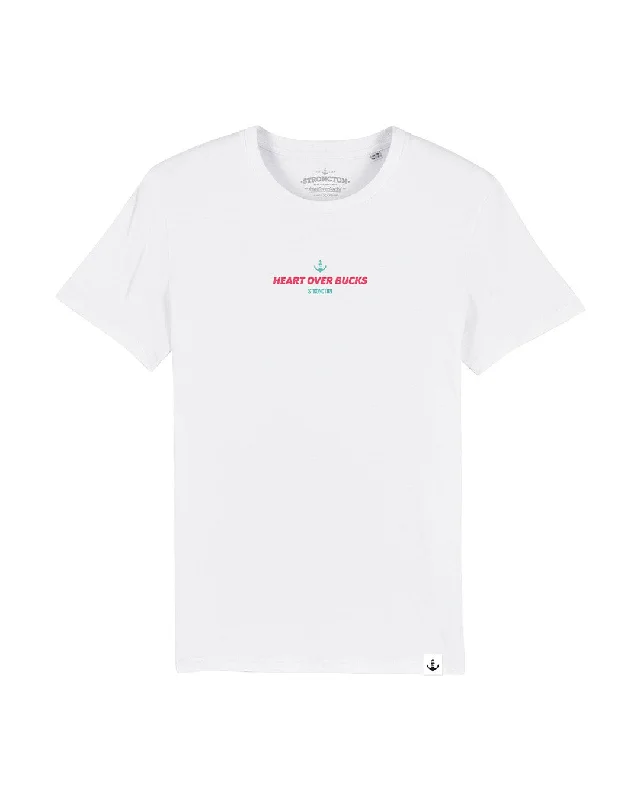 Long Sleeve Women T Shirt for Cooler WeatherHeart Over Bucks Unisex T-Shirt - White