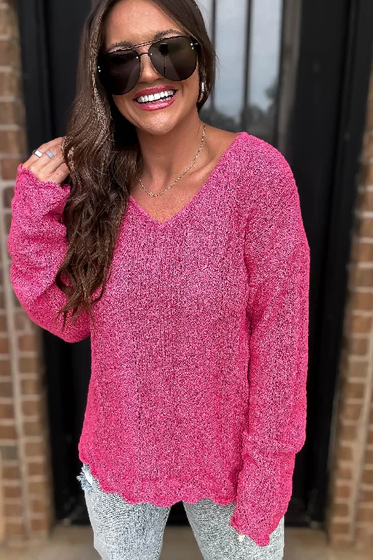 Button - Down Women's Shetland Wool Sweaters in Traditional PatternsHello Autumn Fuchsia Detailed Sweater Button - Down Women's Shetland Wool Sweaters in Traditional PatternsHello Autumn Fuchsia Detailed Sweater